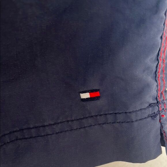 Tommy Hilfiger Men's Red and Black Swim Trunks - Picture 3 of 5